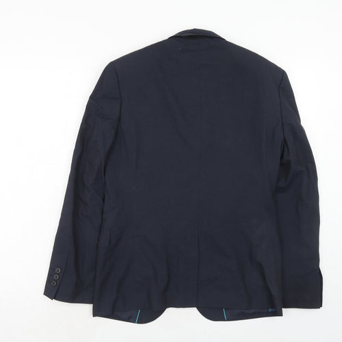 Marks and Spencer Mens Blue Polyester Jacket Suit Jacket Size 36 Regular