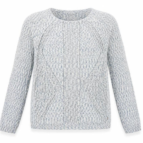 Intown Womens Blue Boat Neck Cotton Pullover Jumper Size XL