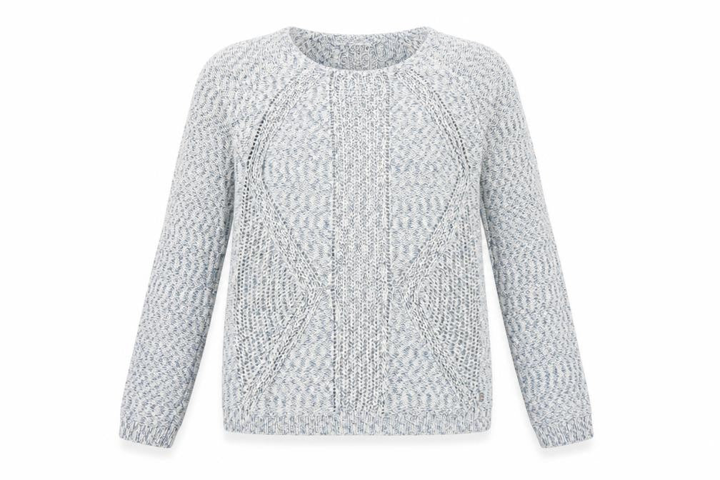 Intown Womens Blue Boat Neck Cotton Pullover Jumper Size XL