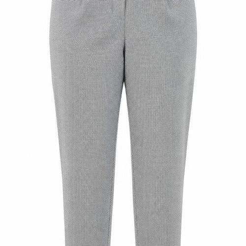 New Look Womens Black Geometric Polyester Carrot Trousers Size 14 Regular Button