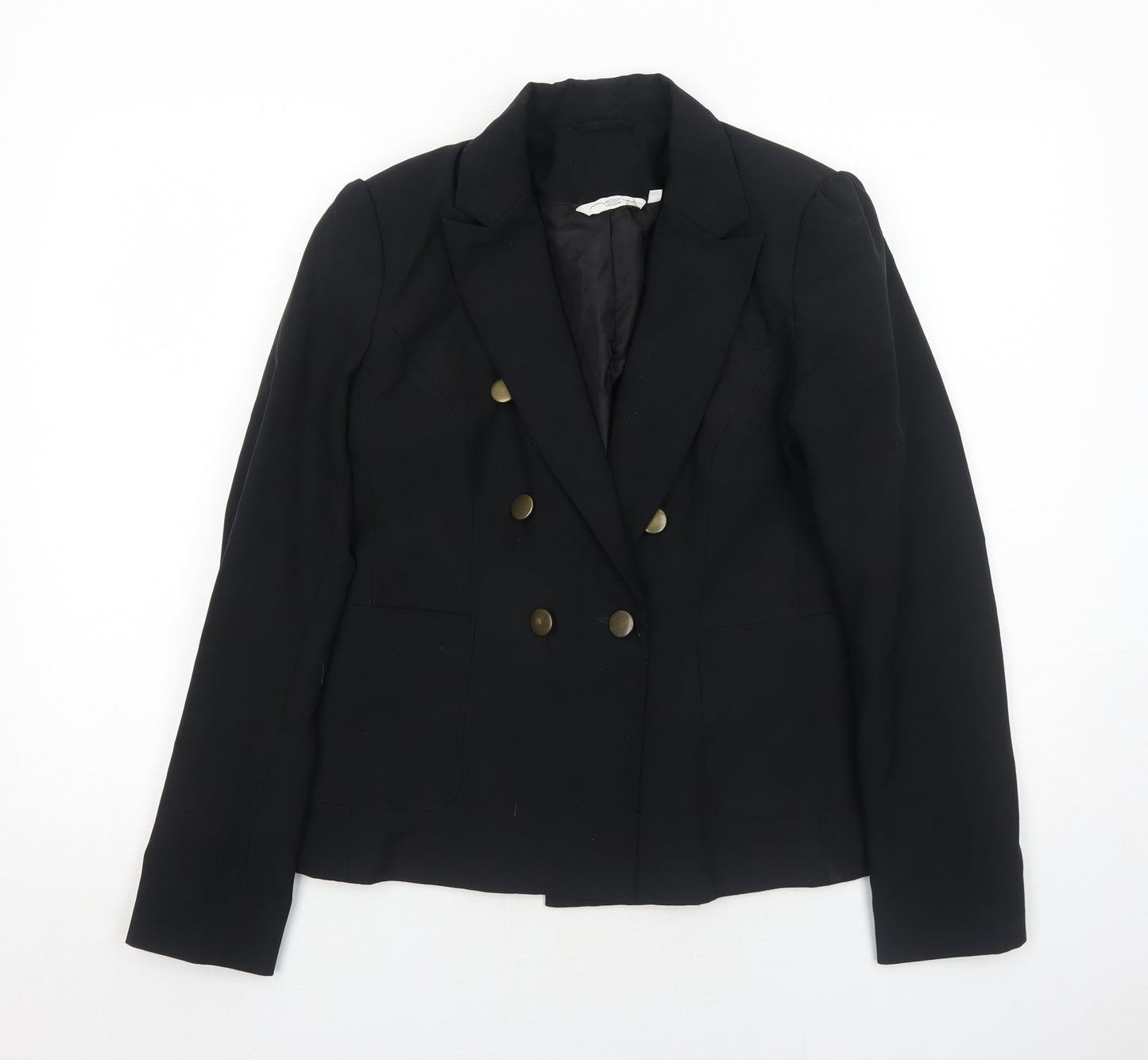 New Look Womens Black Polyester Jacket Blazer Size 12