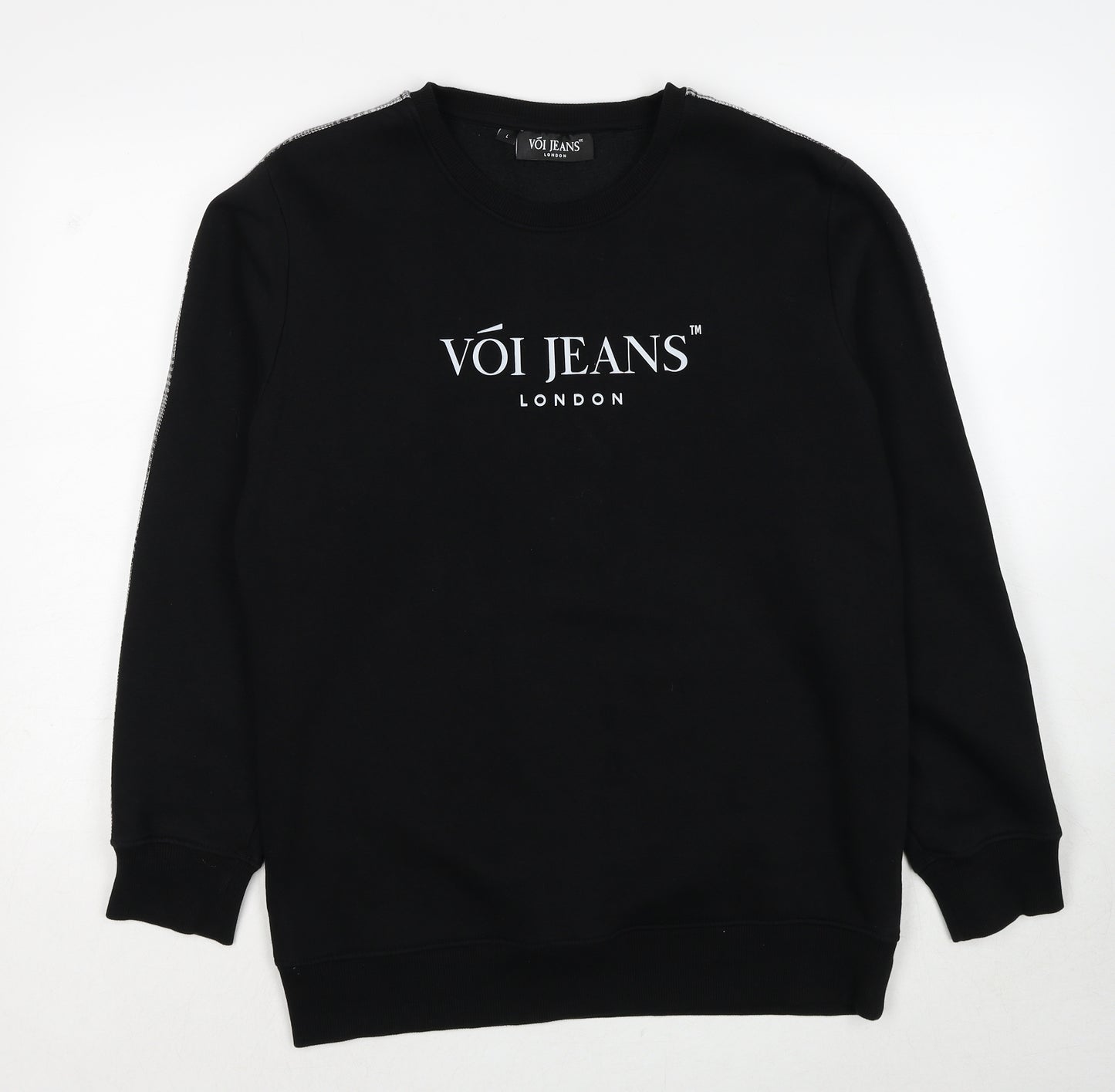 Voi Jeans Mens Black Cotton Pullover Sweatshirt Size L