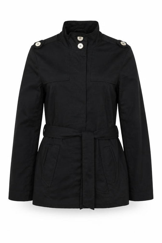 Front view of Vero Moda women’s black jacket, size S, button