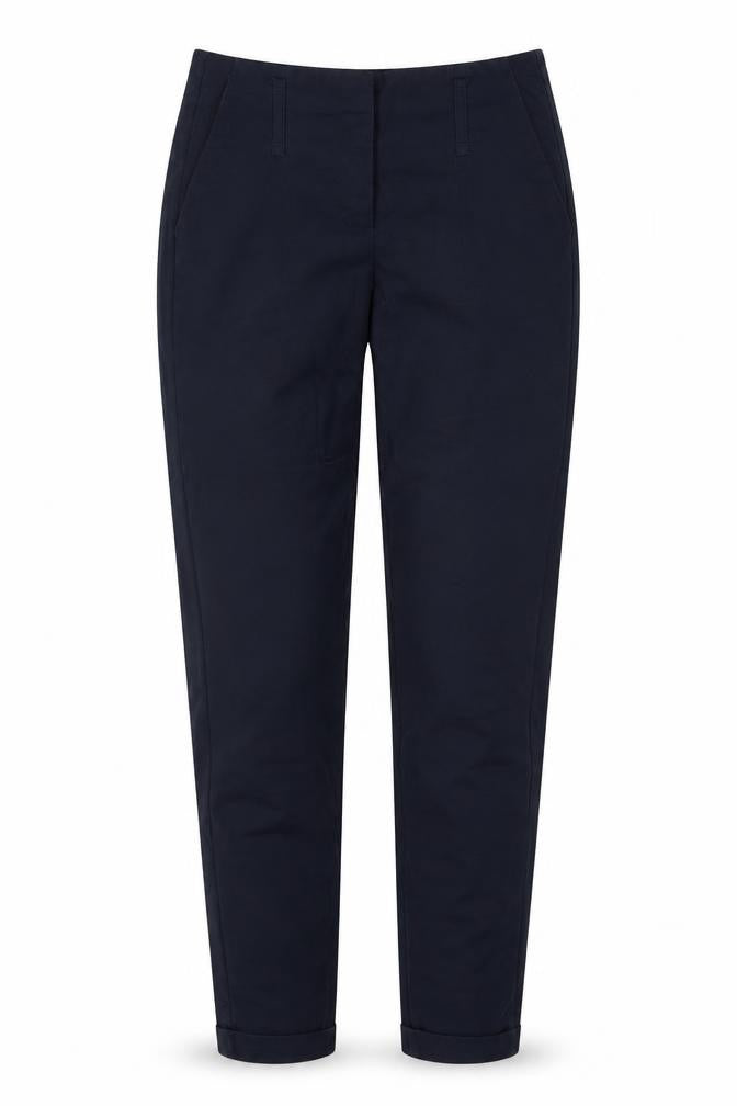 Zara Womens Blue Cotton Trousers Size 6 Regular Zip