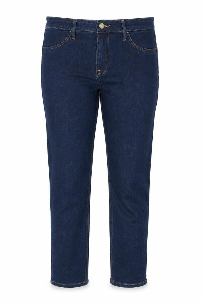 H&M Womens Blue Cotton Straight Jeans Size 32 in Regular Zip