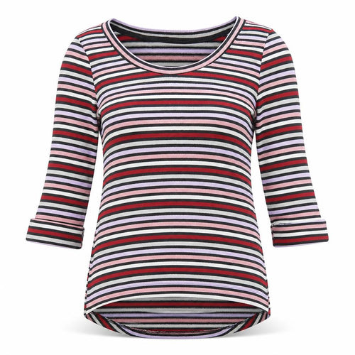 New Look Womens Multicoloured Round Neck Striped Polyester Pullover Jumper Size 10