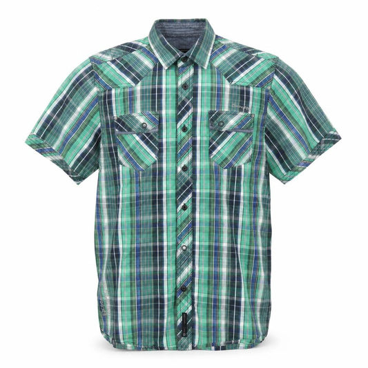 D Code Mens Multicoloured Plaid Cotton Button-Up Size M Collared Button