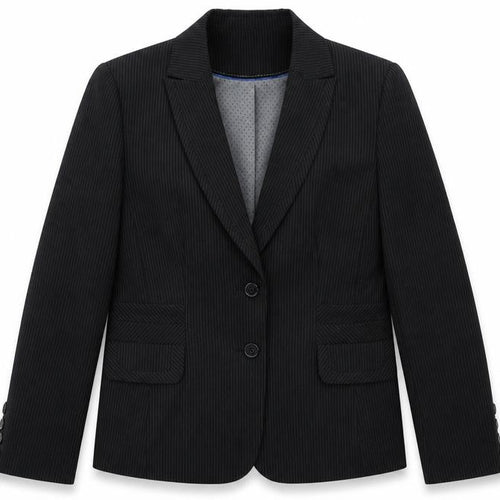 Autonomy Womens Black Striped Polyacrylate Fibre Jacket Suit Jacket Size 14