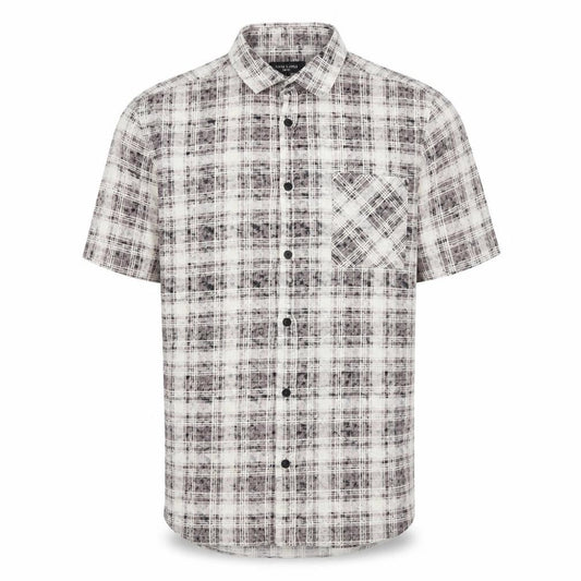 New Look Mens Multicoloured Plaid Cotton Button-Up Size L Collared Button