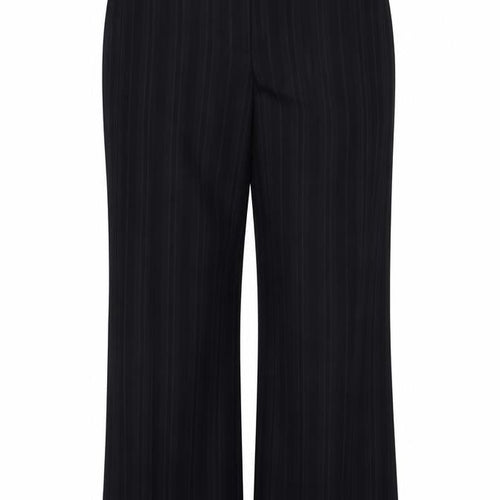 AMARANTO Womens Blue Striped Polyester Dress Pants Trousers Size 20 Regular Zip