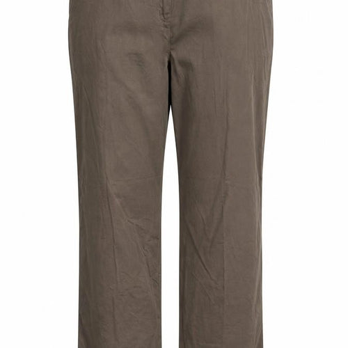 Mango Womens Brown Polyester Trousers Size 16 Regular Zip