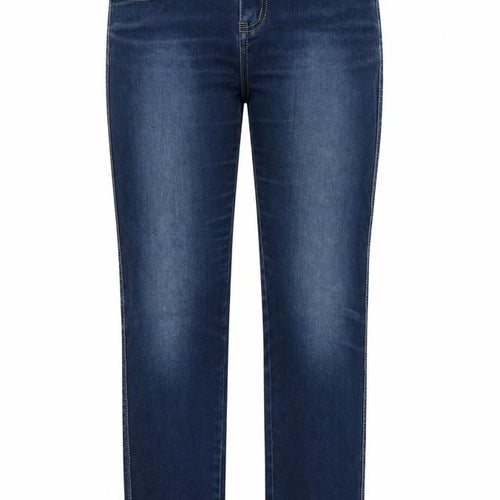 CY Jeans Womens Blue Cotton Straight Jeans Size S Regular Zip