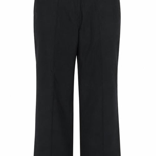 Solar Womens Black Cotton Dress Pants Trousers Size 14 Regular Zip