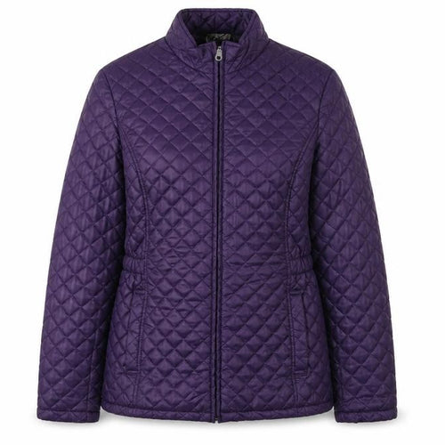 Cecilia Classics Womens Purple Quilted Jacket Size 6 Zip - Size 6-8