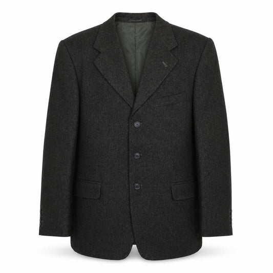 Front view of style gizgi men’s black polyester jacket suit jacket, size 42, regular