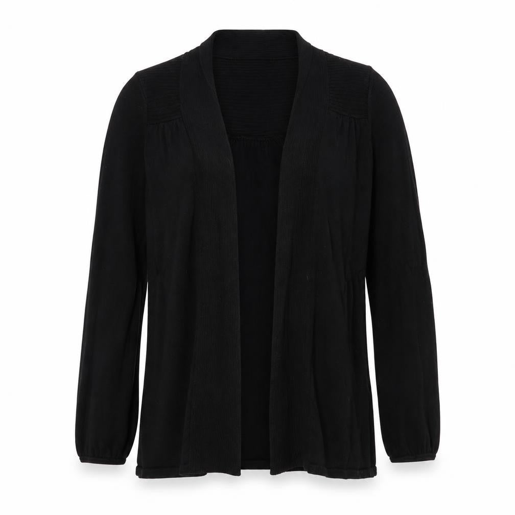 Front view of Wallis women’s black v-neck viscose jumper, size S