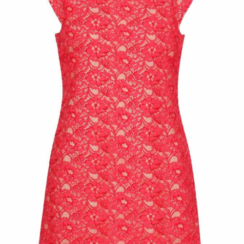 Oasis Womens Red Floral Polyamide A-Line Size 12 Round Neck Zip