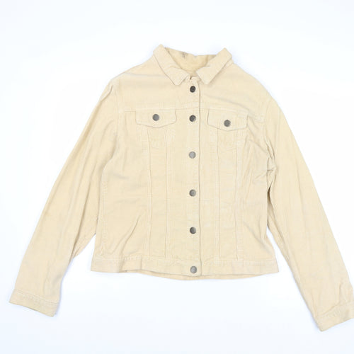 SP & Co Womens Beige Jacket Size M Button