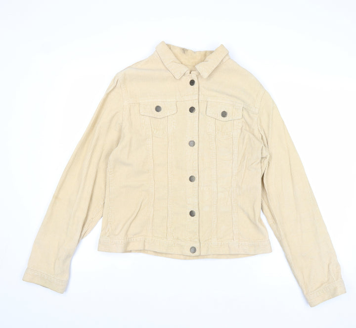 SP & Co Womens Beige Jacket Size M Button