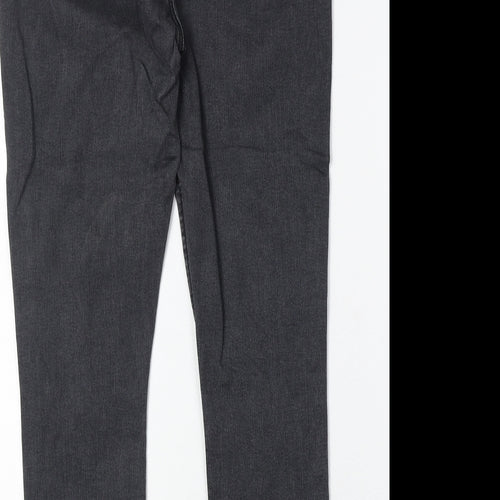 Topshop Womens Black Cotton Skinny Jeans Size 34 in Regular Zip