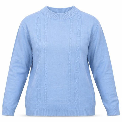 Reflect Womens Blue Round Neck Acrylic Pullover Jumper Size L - Size L-XL