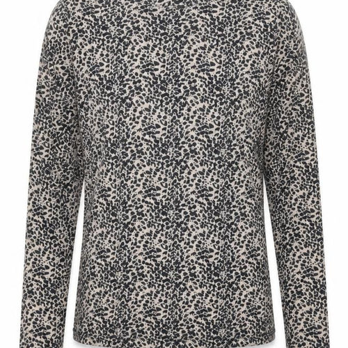 Topshop Womens Brown Animal Print Polyester Basic T-Shirt Size 12 Round Neck - Cheetah Print