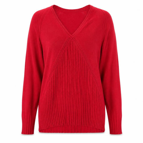 CC Womens Pink V-Neck Viscose Pullover Jumper Size L