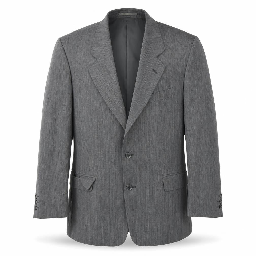 Front view of West Brook men’s grey wool jacket suit jacket, size 40, regular
