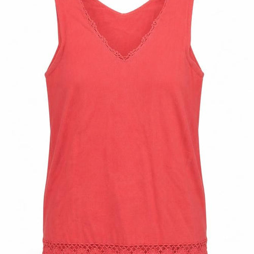 Dorothy Perkins Womens Pink Cotton Basic Tank Size 10 V-Neck