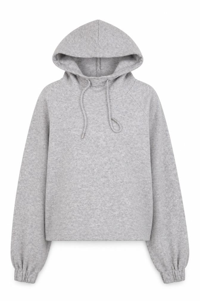 Front view of Next women’s grey round neck viscose jumper, size S