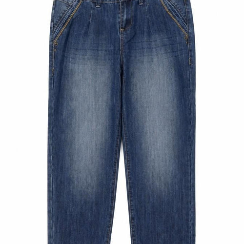 Authentic Denim Womens Blue Cotton Straight Jeans Size 10 L23 in Regular Button