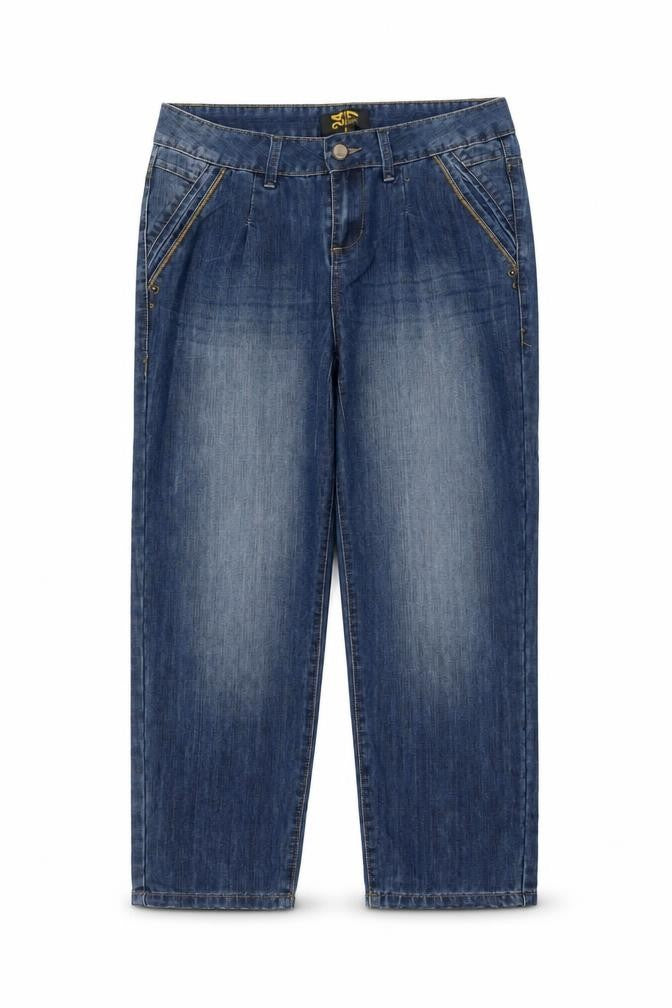 Authentic Denim Womens Blue Cotton Straight Jeans Size 10 L23 in Regular Button