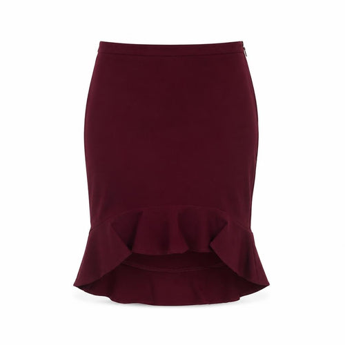 FOREVER 21 Womens Purple Polyester Trumpet Skirt Size M Zip