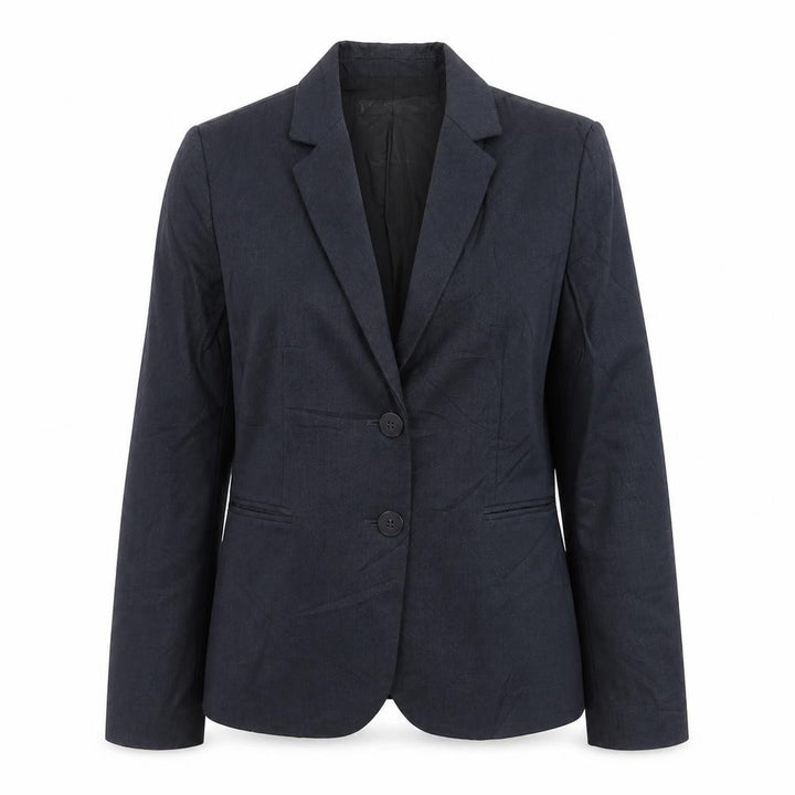 Mango Womens Blue Polyester Jacket Suit Jacket Size 8