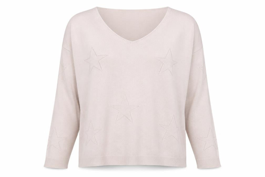 James Lakeland Womens Pink Scoop Neck Acrylic Pullover Jumper Size S - Size S/M