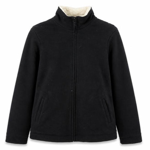 Marks and Spencer Womens Black High Neck Cotton Full Zip Jumper Size 10