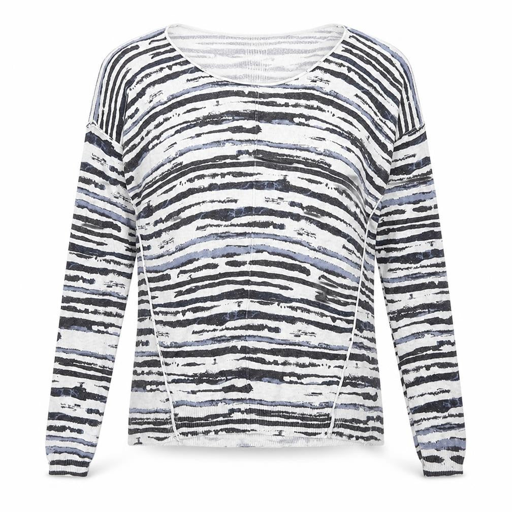 Maison De Nimes Womens Black Round Neck Geometric Viscose Pullover Jumper Size XS