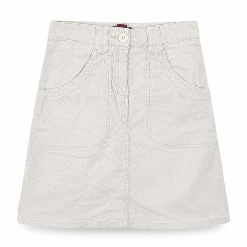 H&M Womens Beige Cotton A-Line Skirt Size 6 Zip
