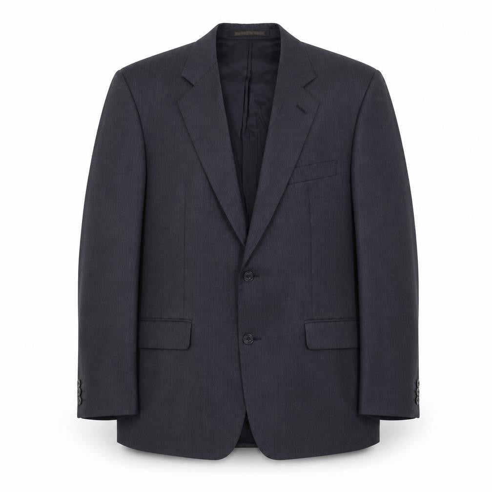 Front view of Marks & Spencer men’s blue wool jacket suit jacket, size 40, regular