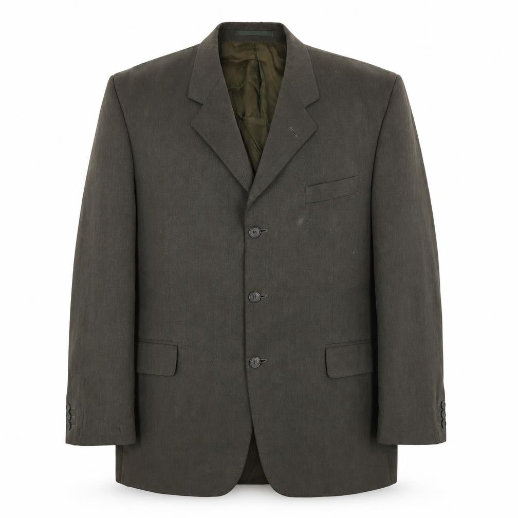 Front view of Jonathan Adams men’s brown polyacrylate fibre jacket suit jacket, size 42, regular