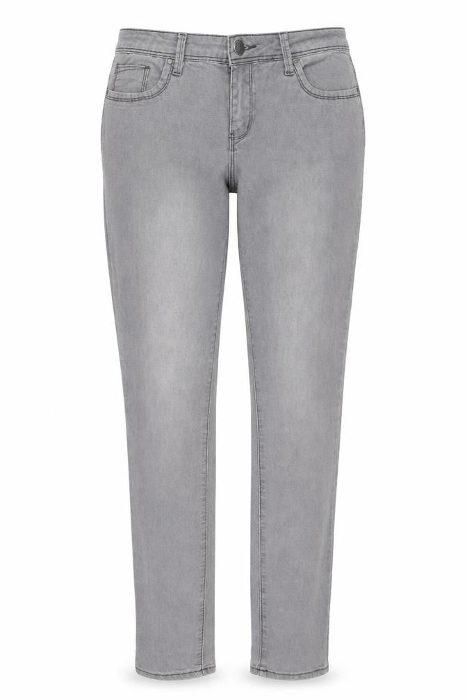 Denim & Co. Womens Grey Cotton Skinny Jeans Size 12 Regular Zip