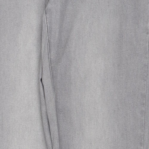 Denim & Co. Womens Grey Cotton Skinny Jeans Size 12 Regular Zip