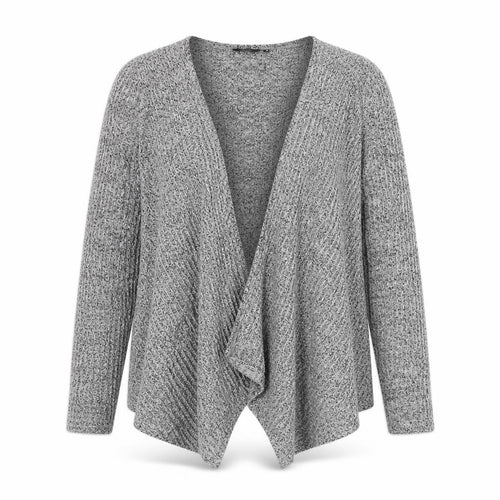 New Look Womens Grey V-Neck Viscose Cardigan Jumper Size 10