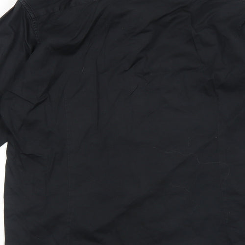 Ted Baker Mens Black Cotton Button-Up Size S Collared Button