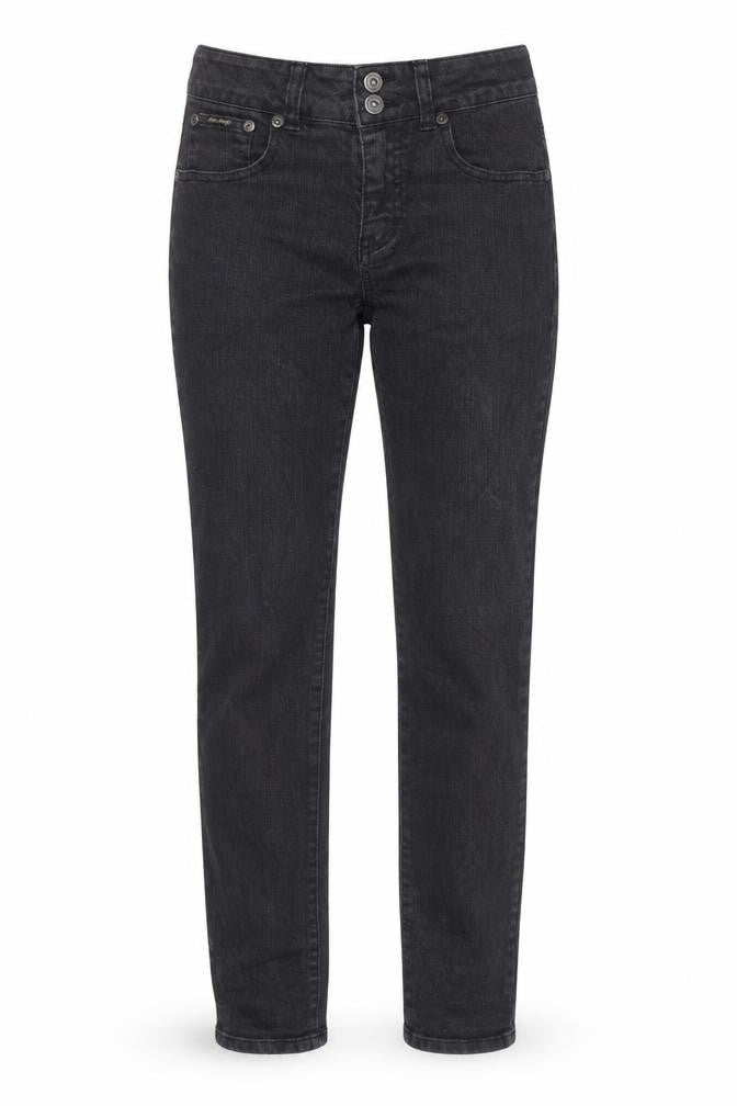 Marc Lauge Womens Black Cotton Straight Jeans Size 10 Regular Zip
