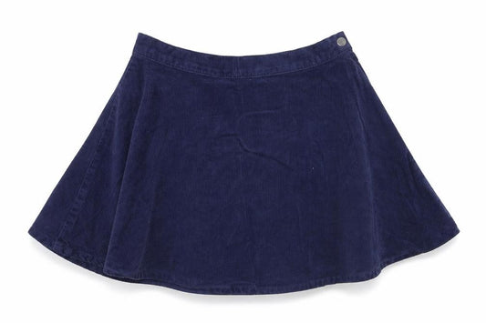 Front view of Forever 21 women’s blue cotton skater set, size XS, zip - waist 20-inch