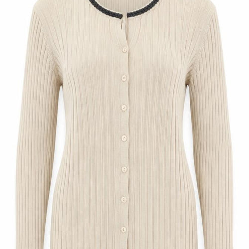 Precis Womens Black Round Neck Viscose Cardigan Jumper Size L