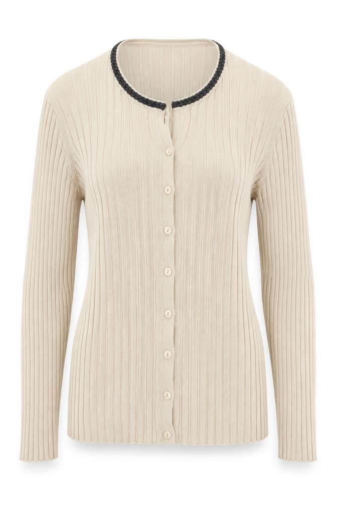 Precis Womens Black Round Neck Viscose Cardigan Jumper Size L