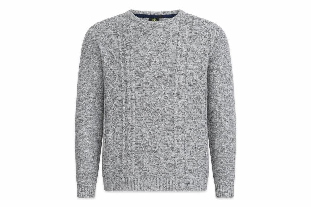 Strength & Honour Mens Grey Round Neck Cotton Pullover Jumper Size XL Long Sleeve