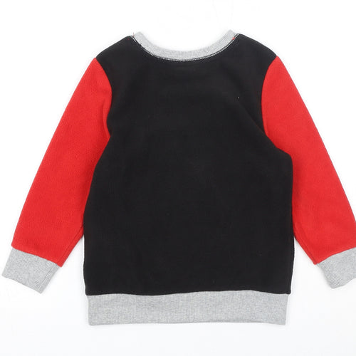 Disney Boys Black Polyester Pullover Sweatshirt Size 4 Years Pullover - Mickey Mouse